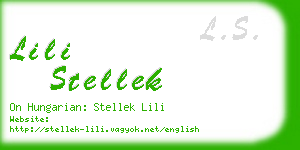 lili stellek business card